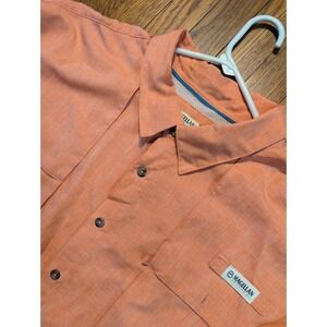 Magellan Outdoors Fish Gear Mens 4XL Orange Long Sleeve Vented Fishing Shirt
